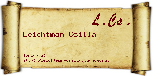 Leichtman Csilla névjegykártya